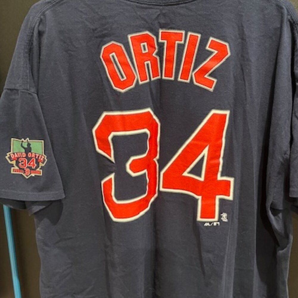 2XL David Ortiz Boston Red Sox Tee — Majestic MLB 100% Cotton